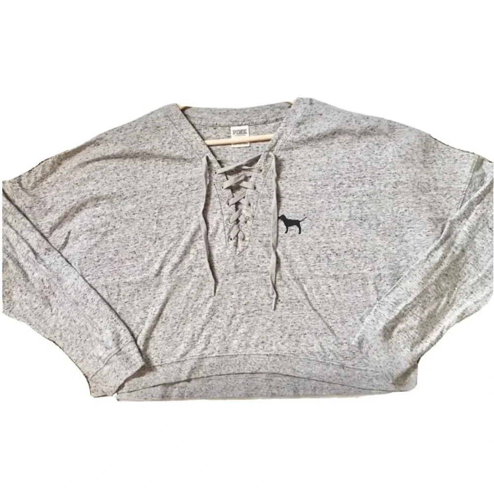 Victoria Secret Lace Up Long Sleeve Top